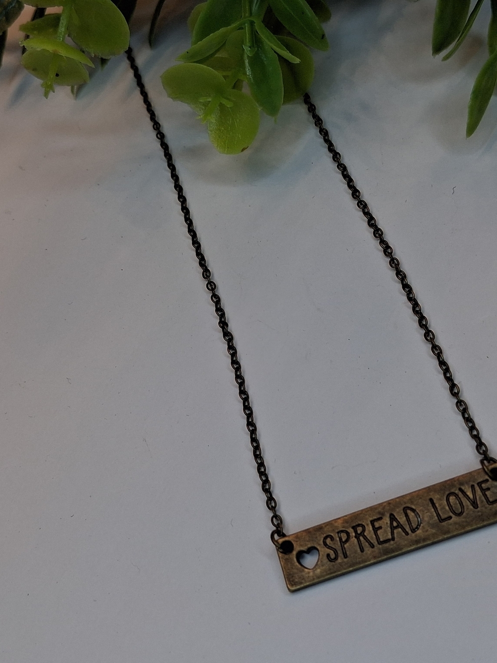 'Spread Love' Inspirational Necklace with Open Heart